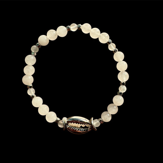Celestial Rose Cowrie Bracelet